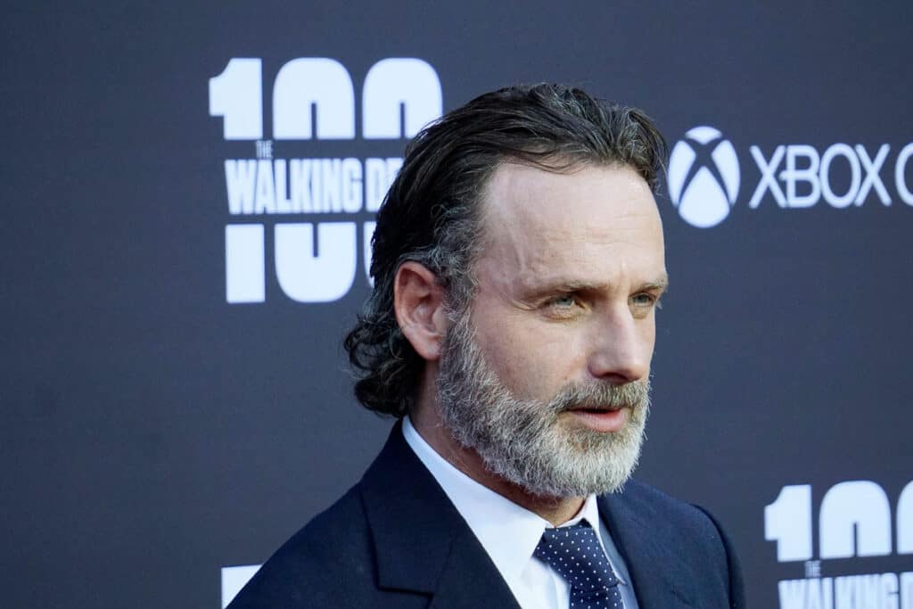 Andrew Lincoln at Walking Dead 100th episode celebration.