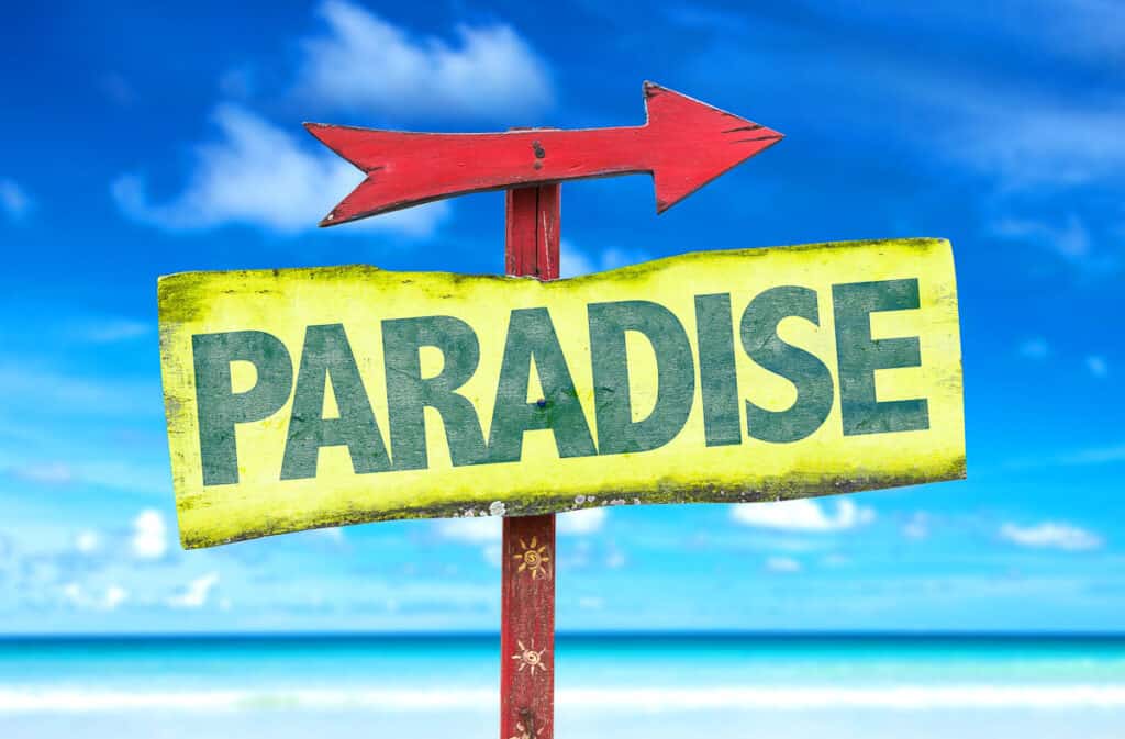 Paradise sign.