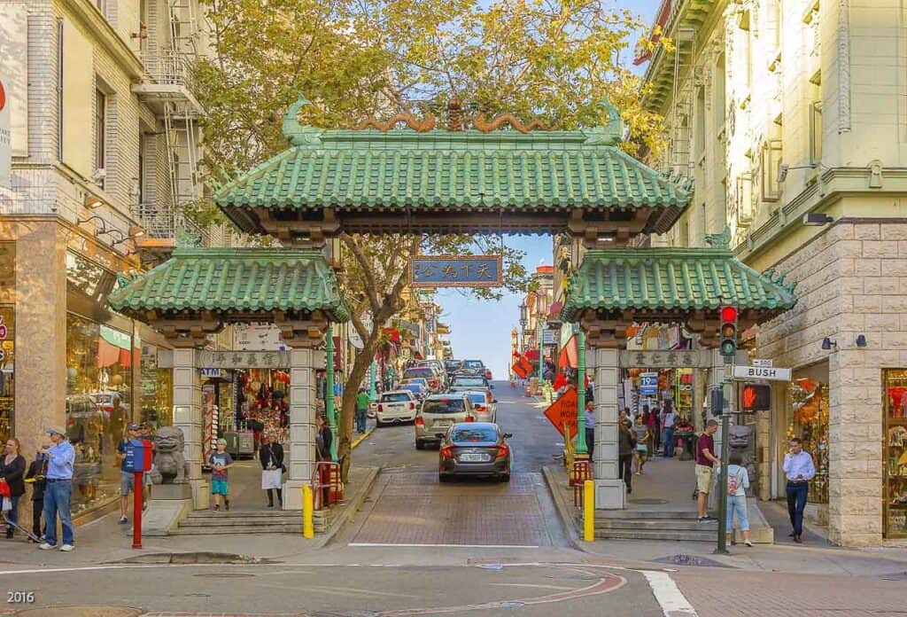 Grant Street Gate looking towards San Francisco Chinatown.