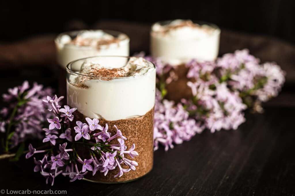 Low Carb Chia Seed Chocolate Pudding.