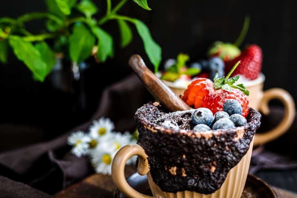 Keto chocolate mug cake.