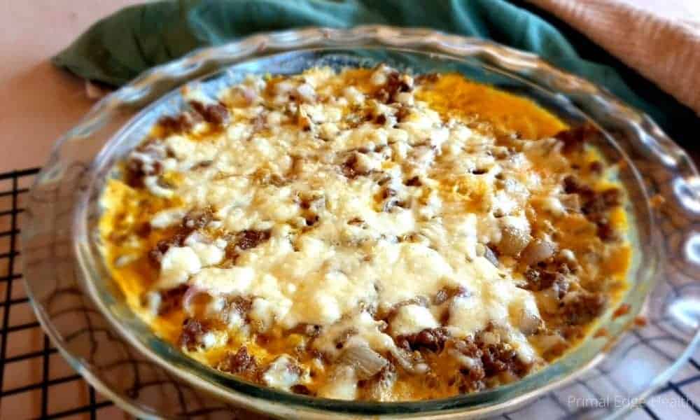 melted cheese over ground beef casserole