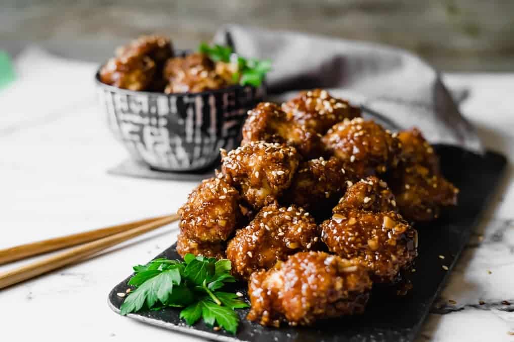 Asian cauliflower bites.