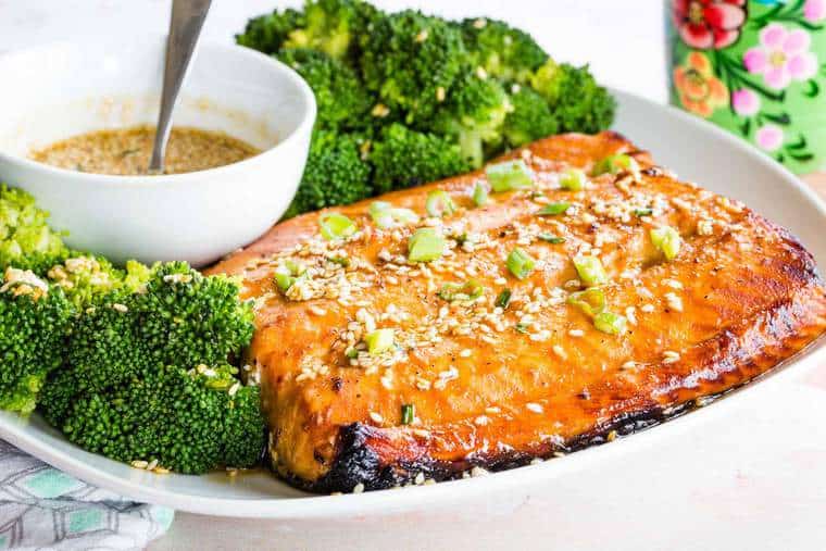 Sesame Maple Broiled Salmon Recipe.