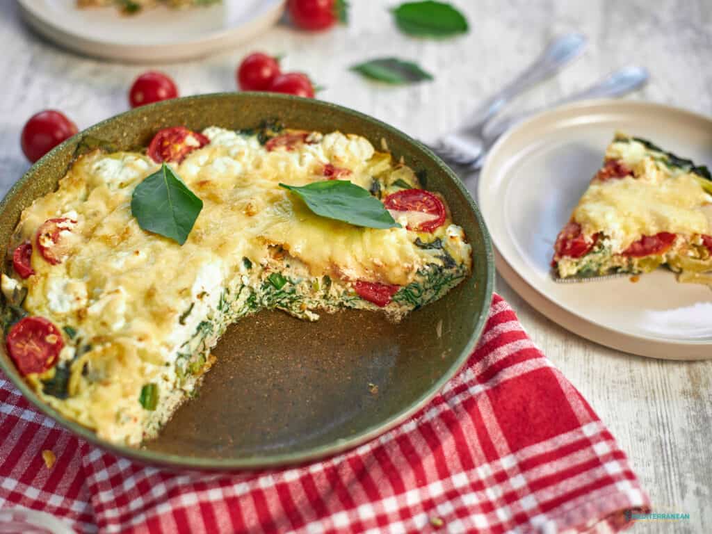 Easy Baked Spinach and Feta Frittata