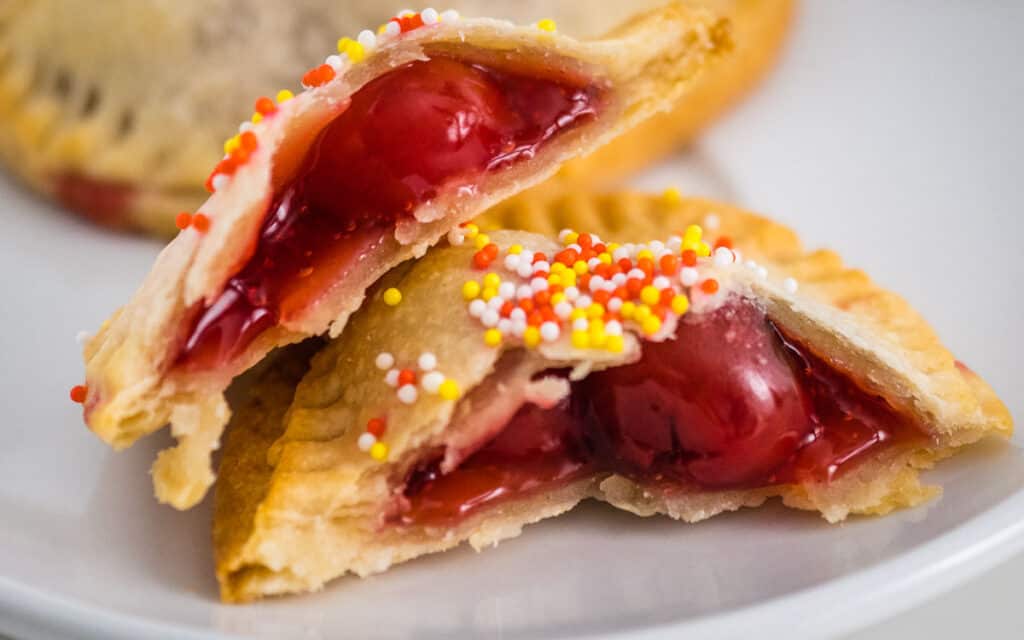 Air Fryer Hand Pies with cherry pie filling.