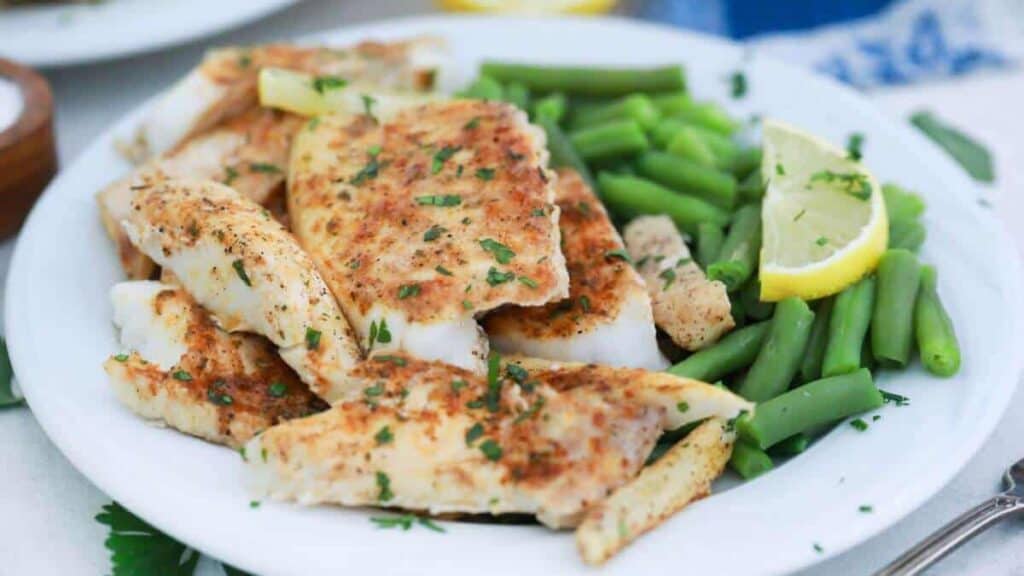 Baked butter fish.