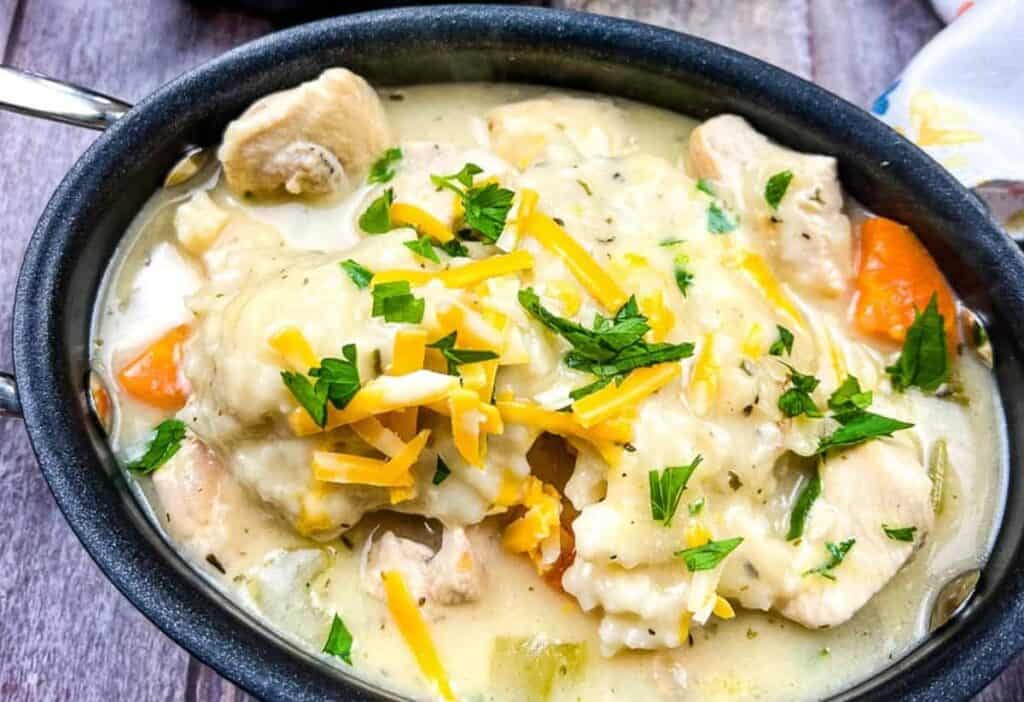 Chicken & Cheddar Dumplings. Photo credit: Cook What You Love.