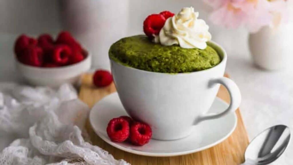 Matcha mug cake.