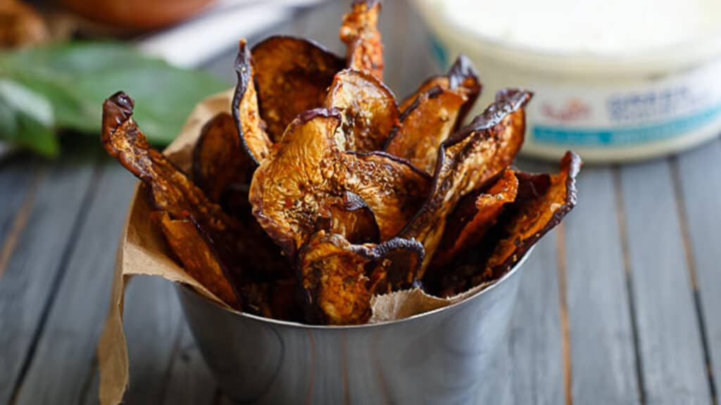 Mediterranean Eggplant Chips.