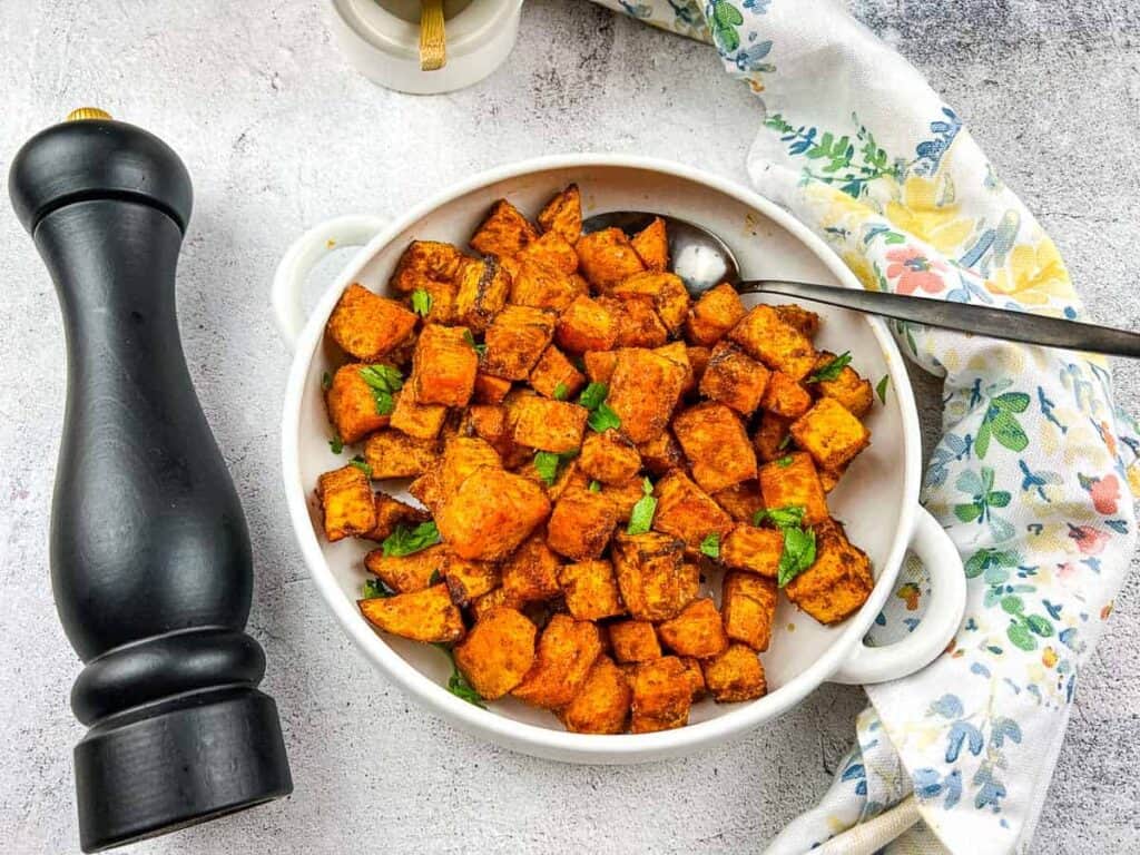 Air Fryer Sweet Potato Cubes