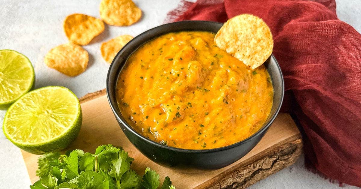 roasted mango habanero salsa in a black bowl.