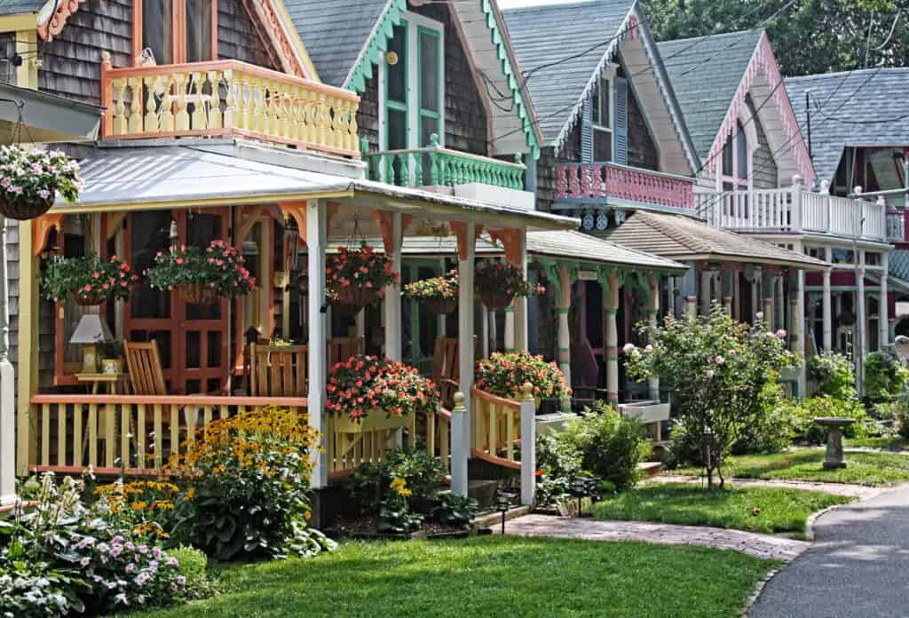 Gingerbread houses in the town of Oak Bluffs on Martha's Vineyard.