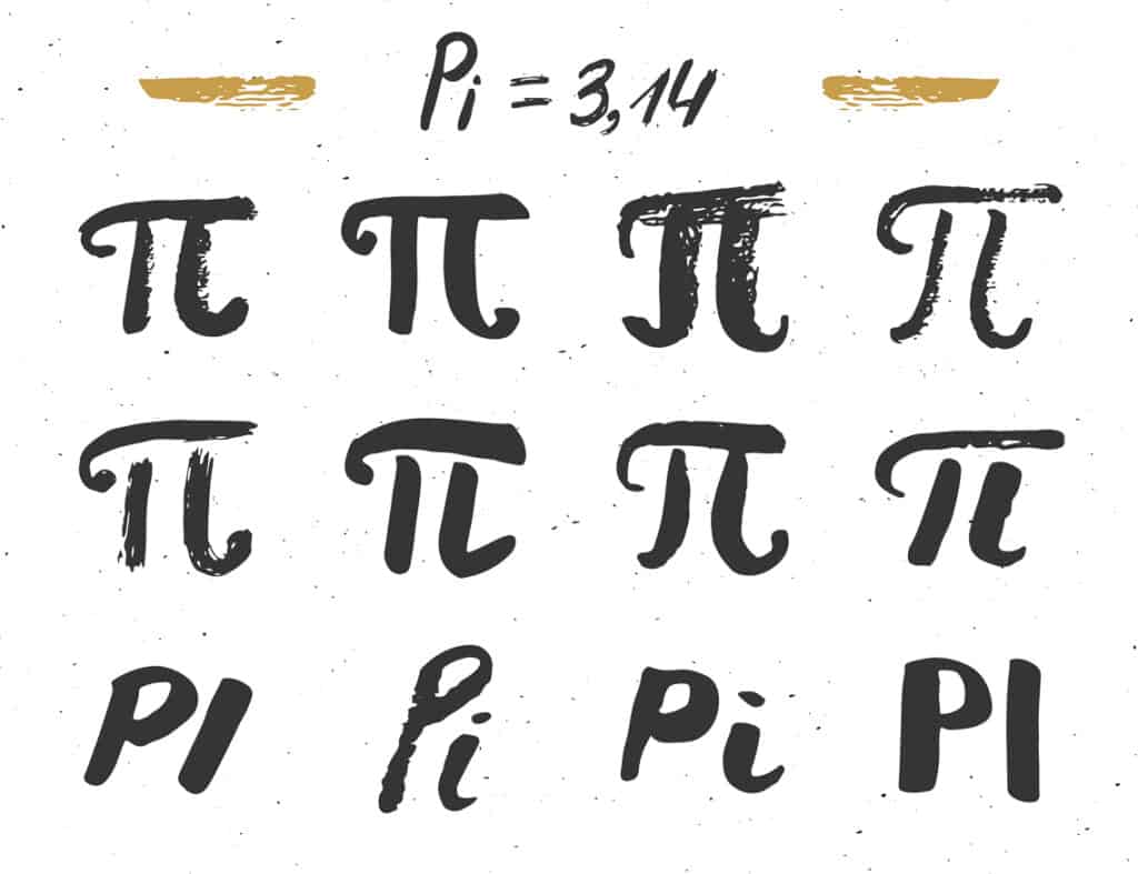 Pi symbols in 3 rows.