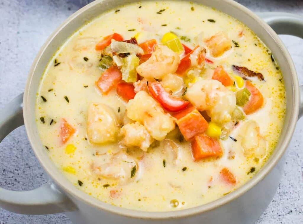 Shrimp & Corn Chowder with Chipotle. Photo credit: Cook What You Love.