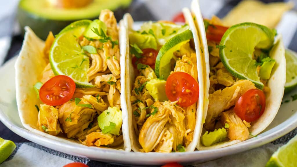 Slow Cooker Chicken Tacos. Photo credit: Upstate Ramblings.