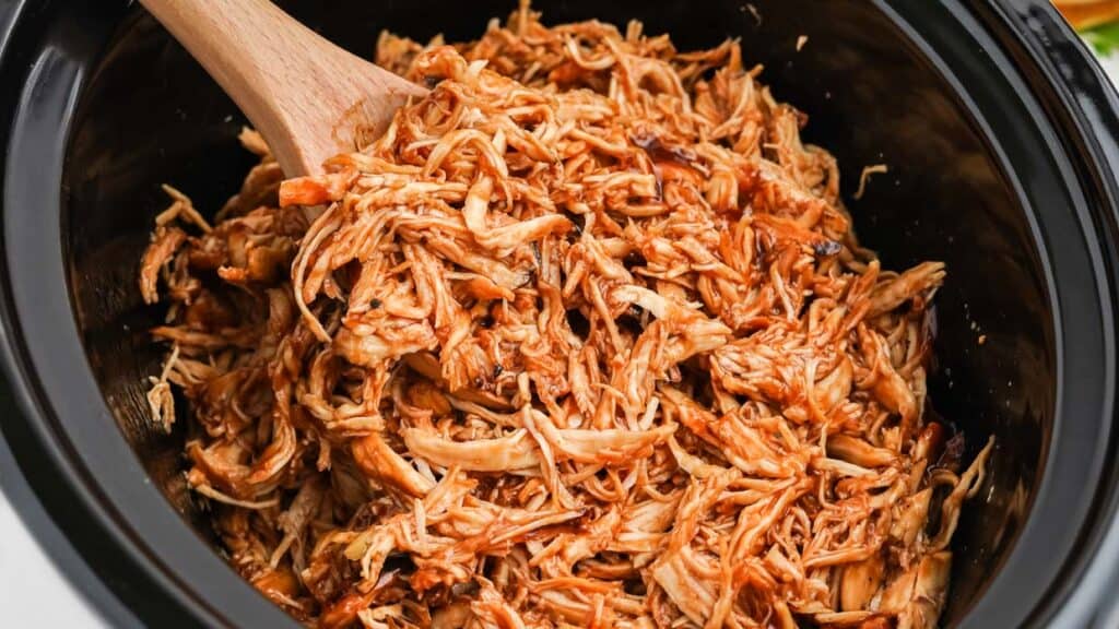 Slow Cooker Pulled Chicken. Photo credit: Upstate Ramblings.