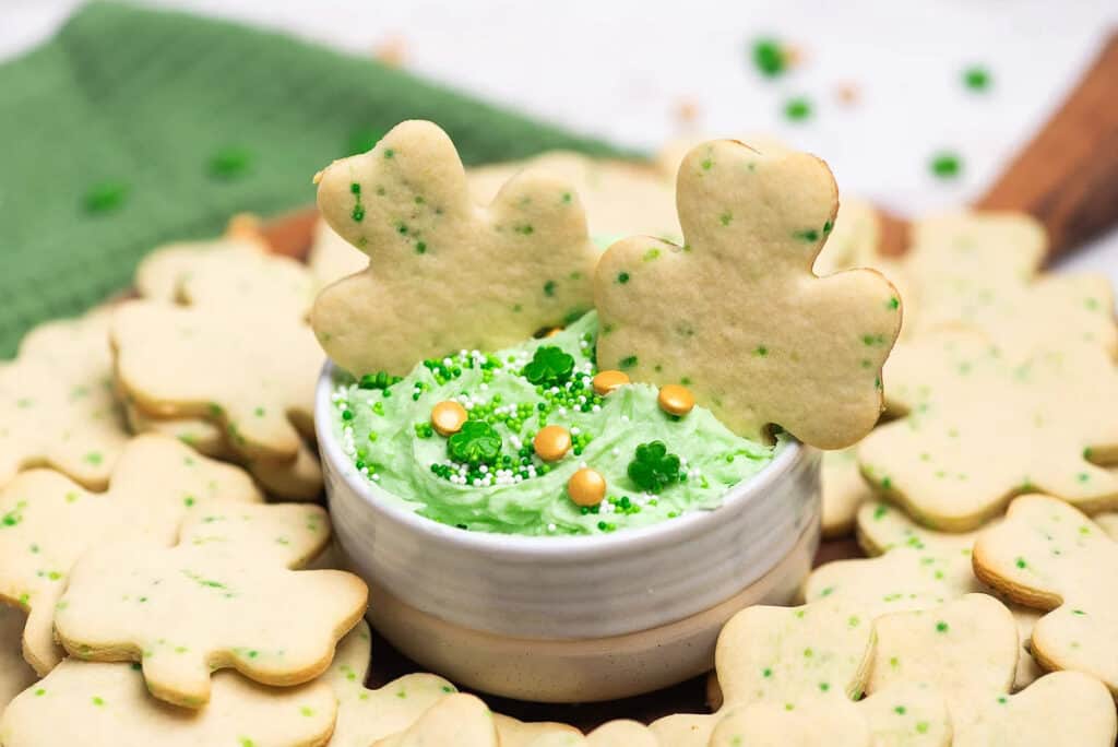 St. Patrick's Day Cookies and dip.