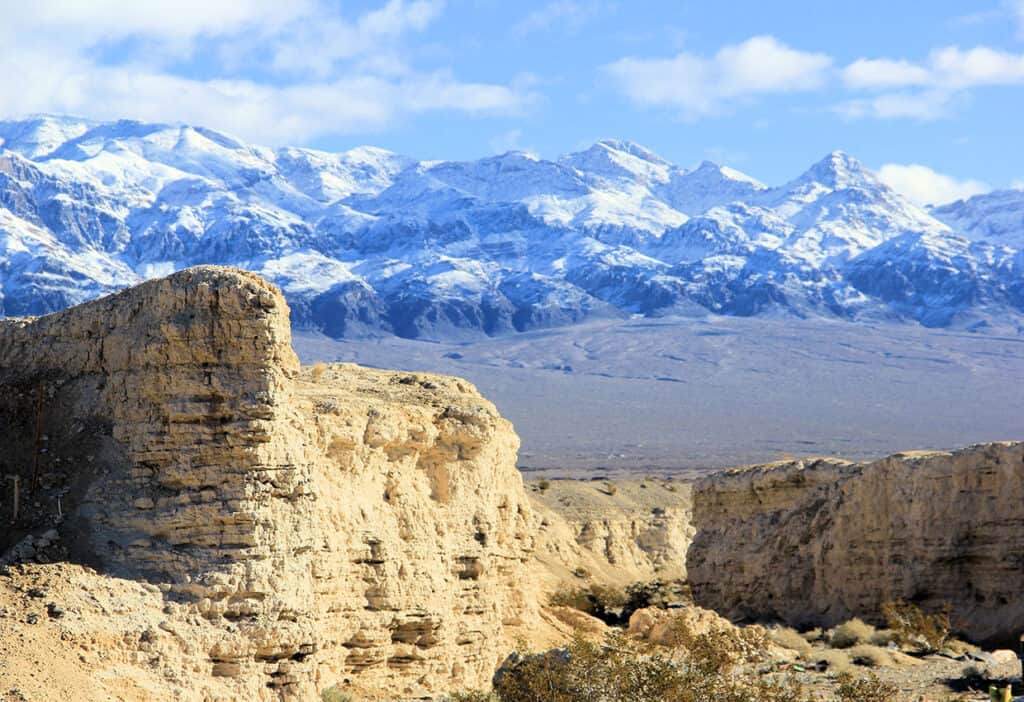 View of mountains within Tule Springs Fossil Beds National Monument.