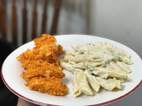 3 Ingredient Easy Doritos Chicken Recipe on plate
