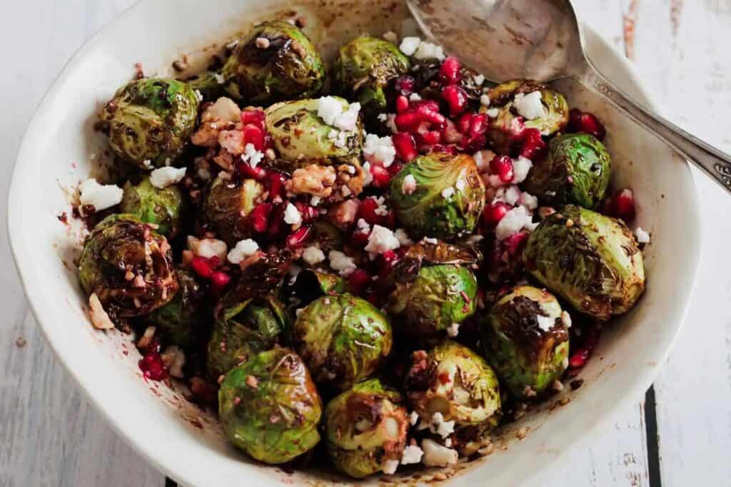 brussels sprouts in bowl close up