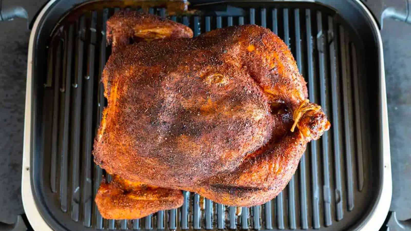 Smoked whole chicken on Grilled.