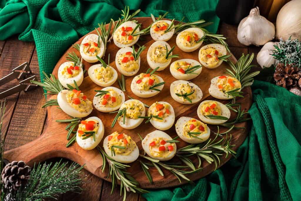 Herb Garlic Deviled Eggs