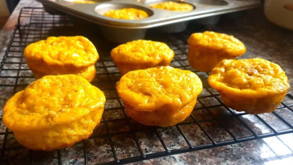 Easy Keto Egg Muffins on cooling rack