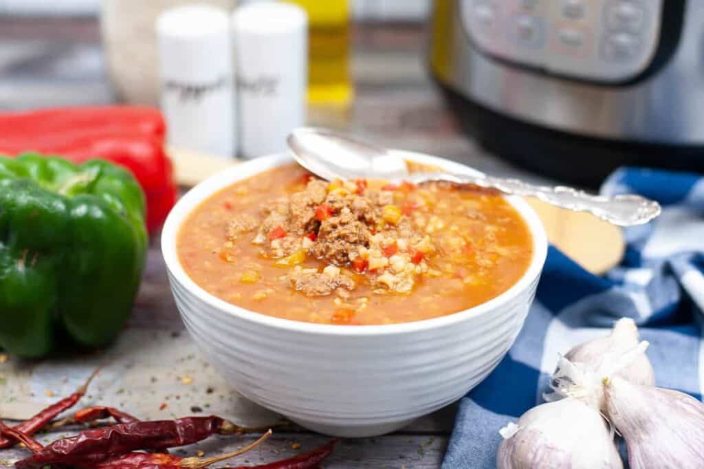 Instant Pot Stuffed Pepper Soup