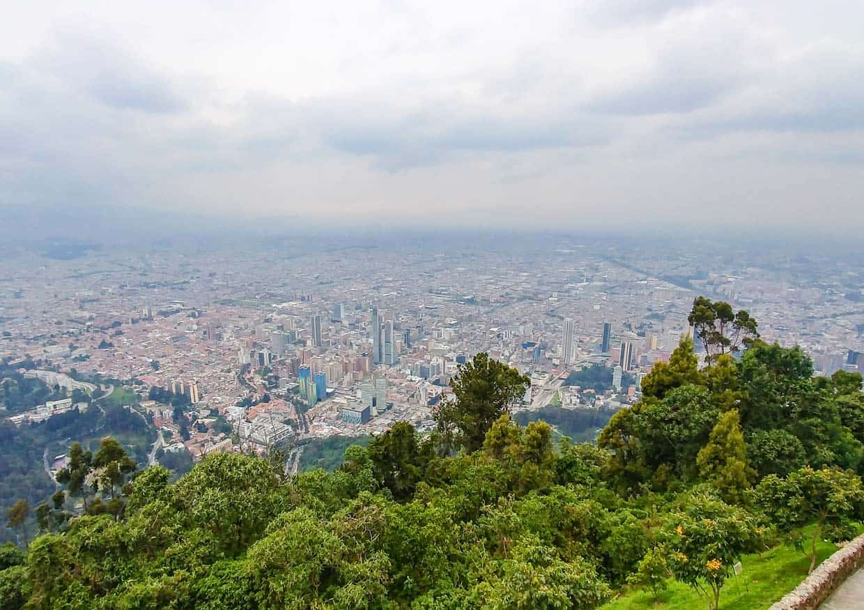Aerial view of Bogota.