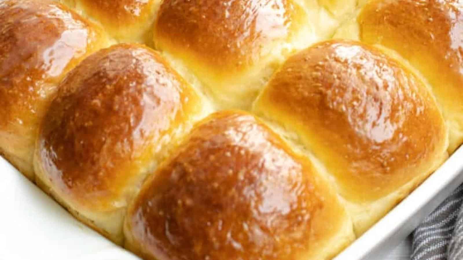 Condensed mik dinner rolls.