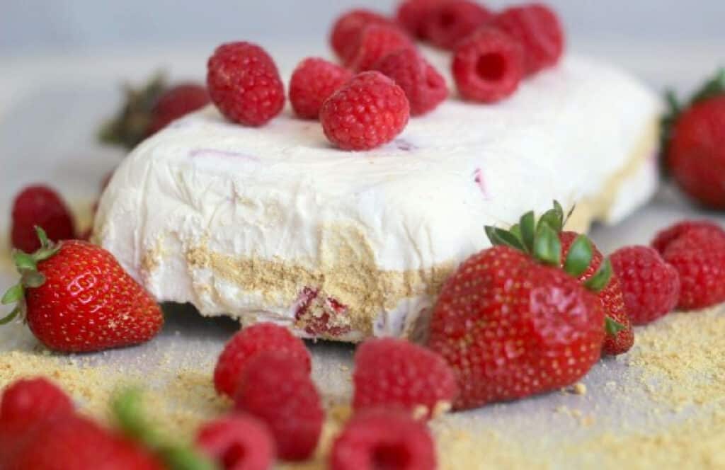 Raspberry Cheesecake Ice Cream - Lara Clevenger