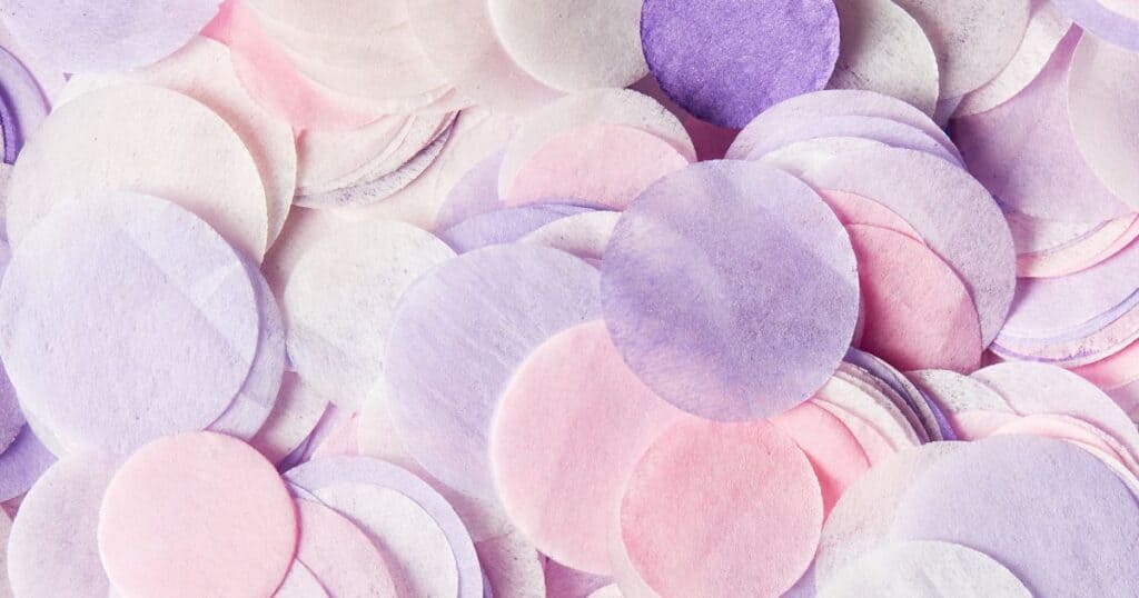 easy homemade bath confetti purple and pink