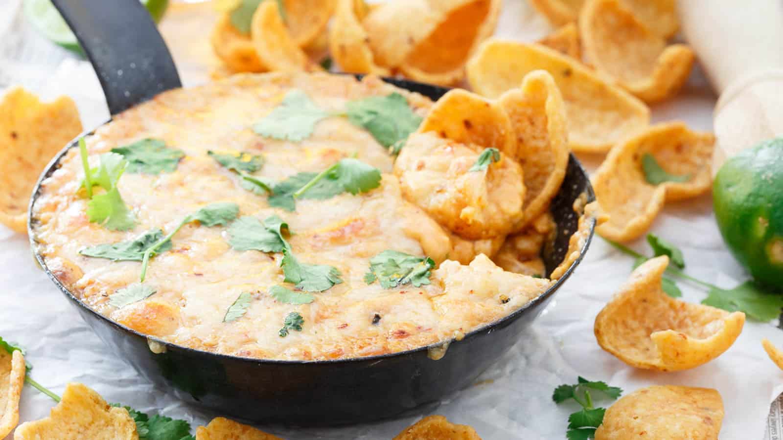 Fundido dip with chips.