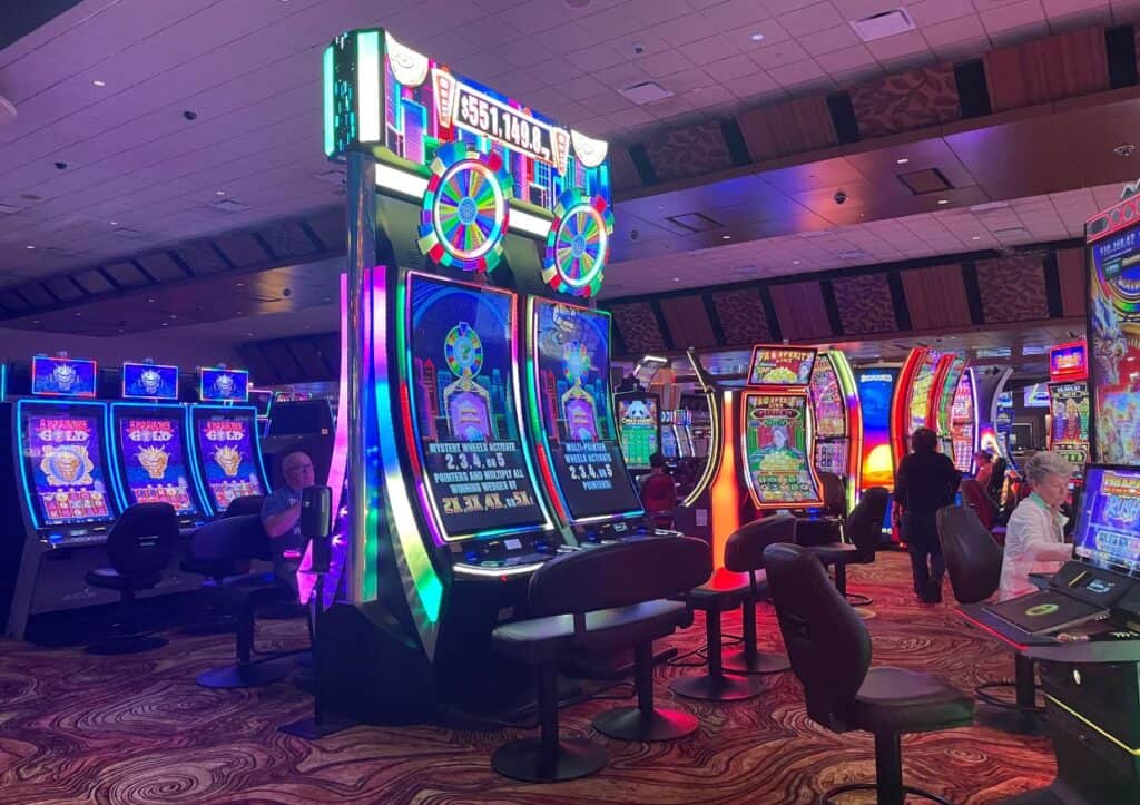 Slot machines at Foxwoods.