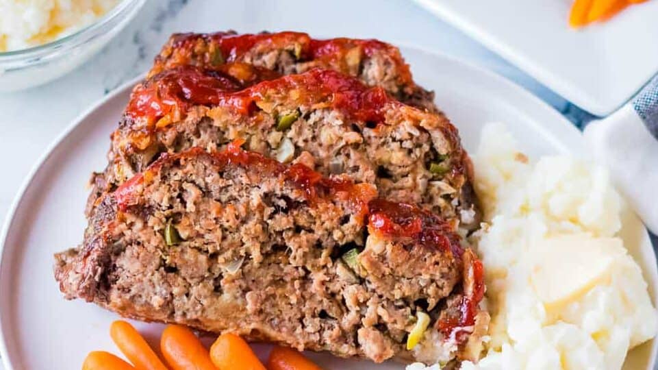 Meatloaf on a plate.