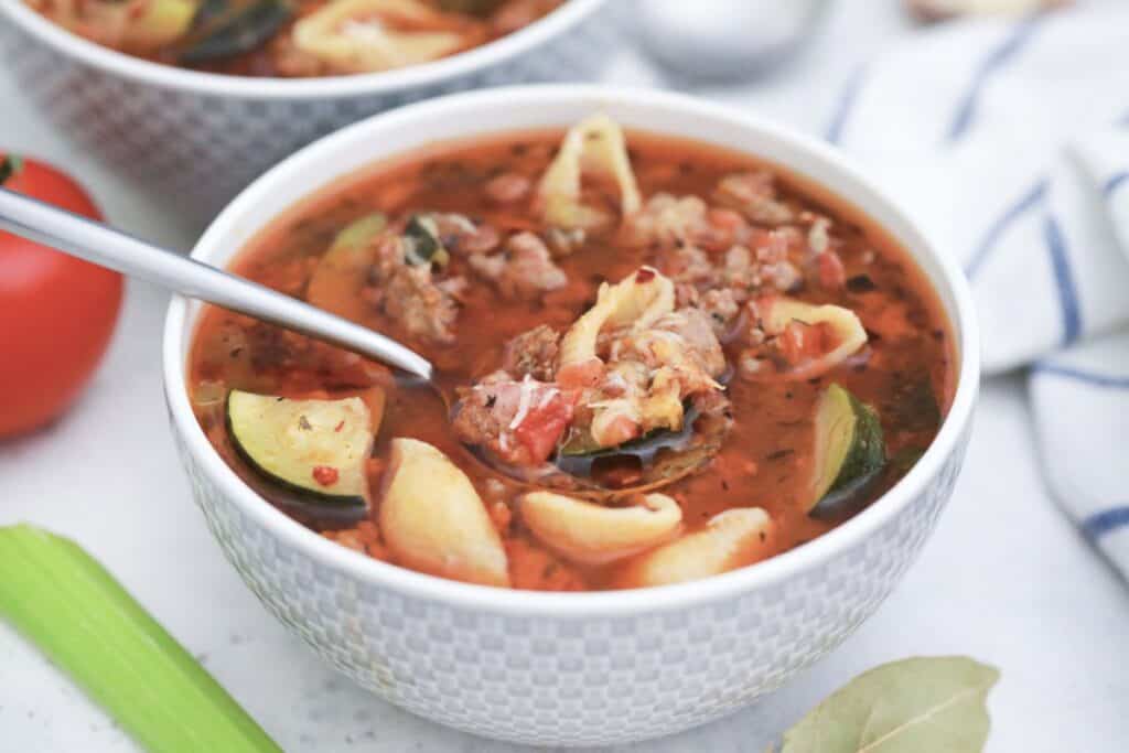Minestrone Soup with Sausage