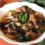 Organ Meat Stew with parsley garnish