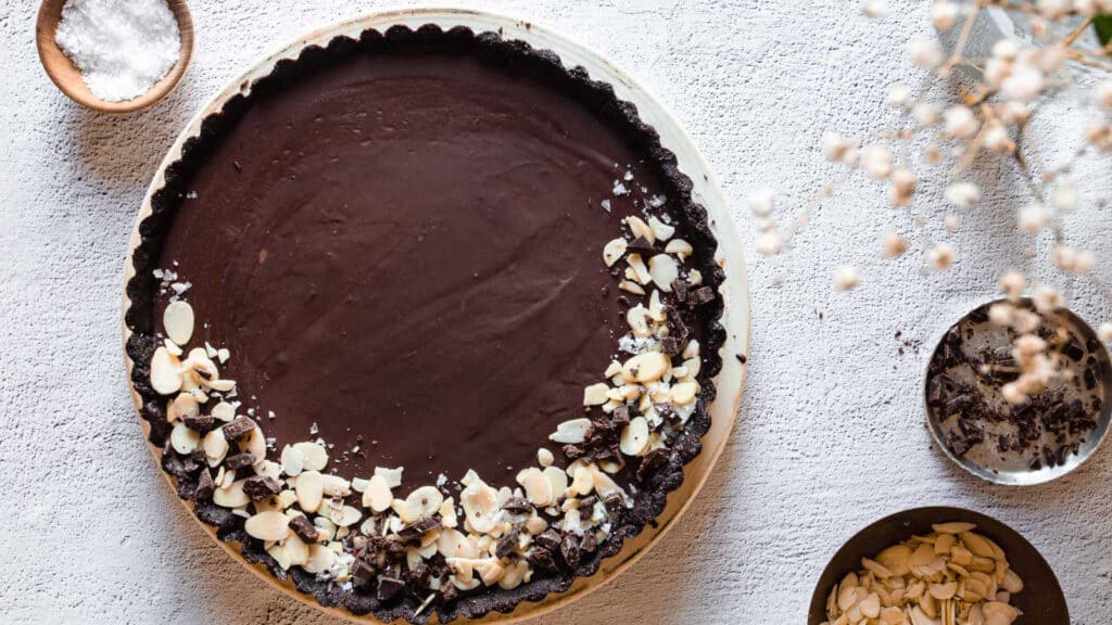 Chocolate almond tart.