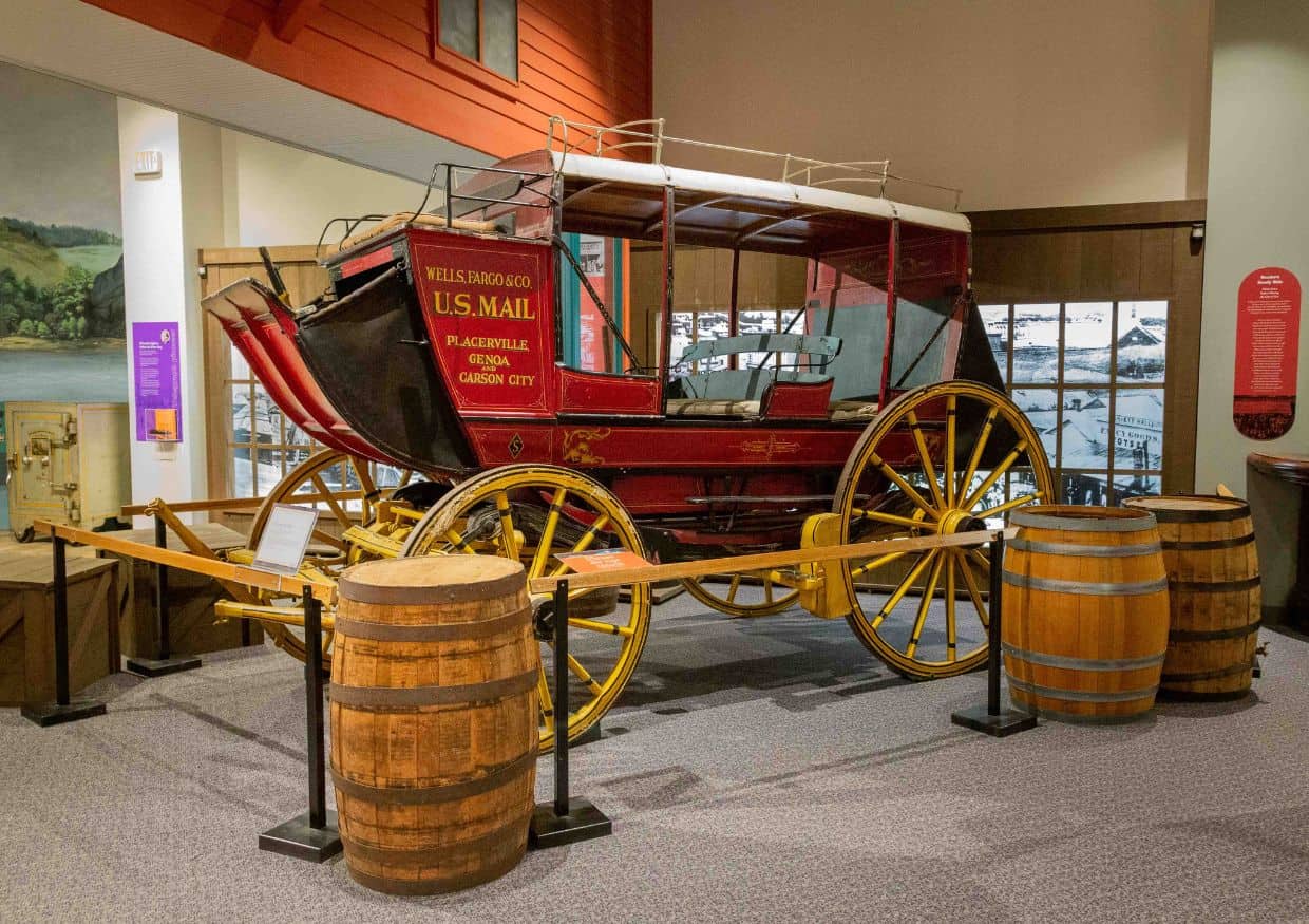 An old Wells Fargo stagecoach at the Durham Museum in Omaha.