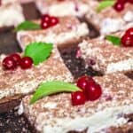 Flourless Chocolate Sheet Cake with berries.