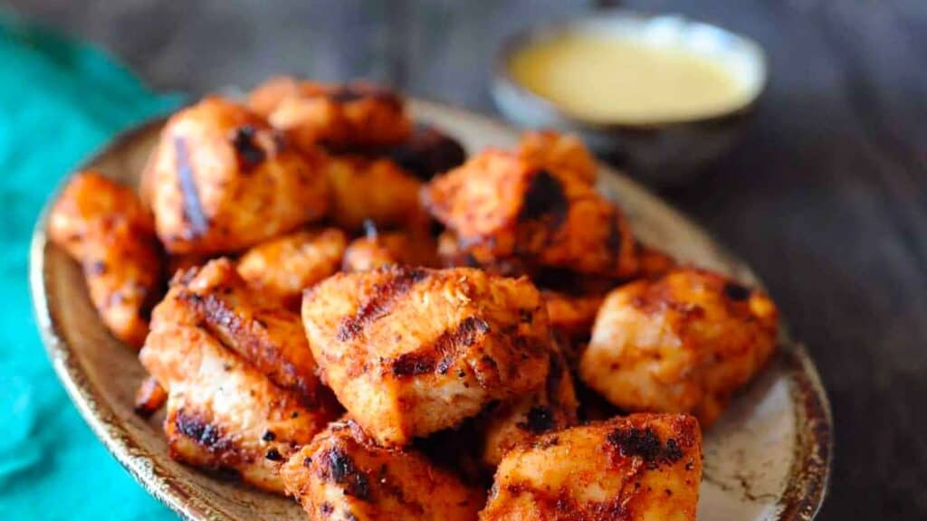 Plate of grilled Chick-fil-a nuggets