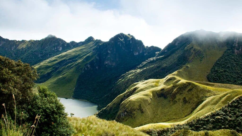 A mountain lagoon in Ecuador.