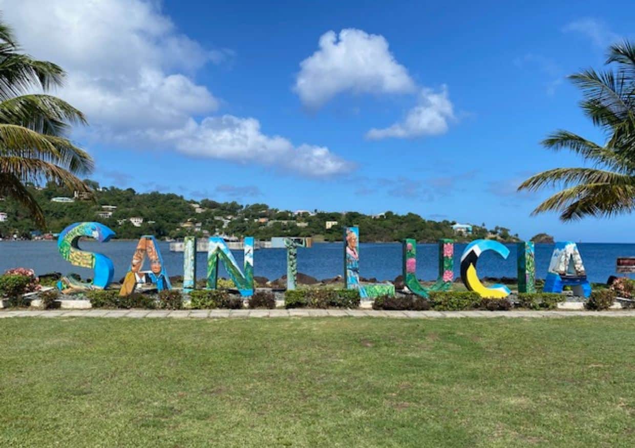 Saint Lucia signage.