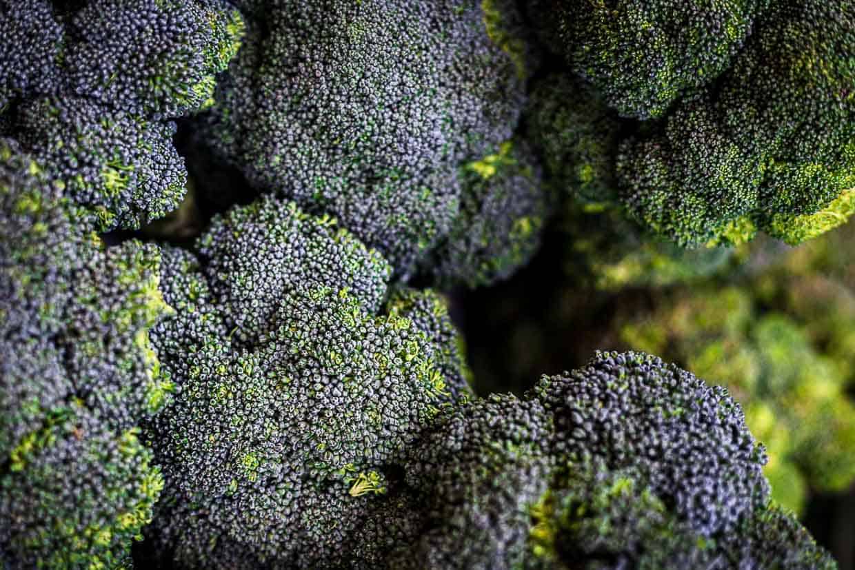 Broccoli heads.