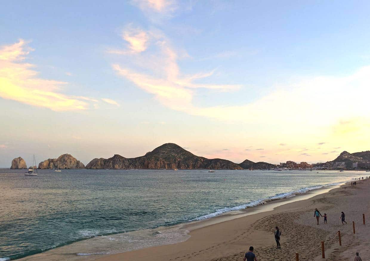 Looking out from the beaches of Cabo to the iconic rocks.