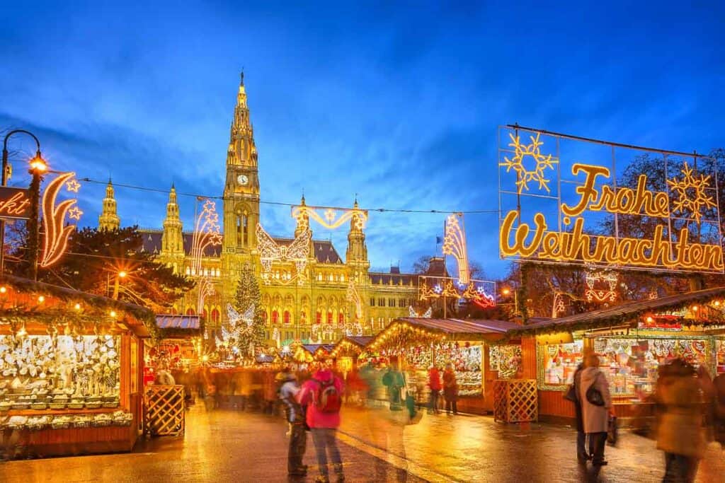 The entrance to Vienna's Christmas market.
