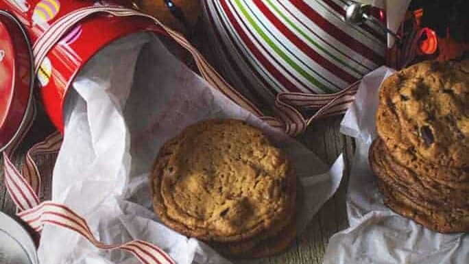 Peanut butter cookies ready for Christmas gifting.