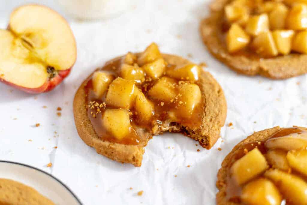 A plate of apple pie cookies..