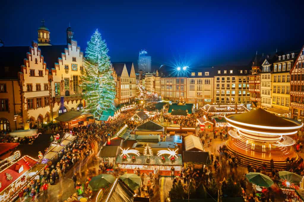 German Christmas market in Frankfurt.